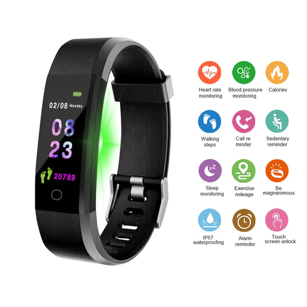 DOOLNNG New Smart Watch Men Women Heart Rate Monitor Blood Pressure Fitness Tracker Smartwatch Sport Watch for ios android