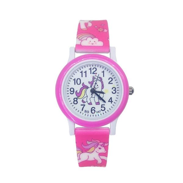 2019 Hot Pony Watch Children Fashion Cute Unicorn Cartoon Girl Boy Child Quartz Clock student Sport kids Watches Baby Watch Gift