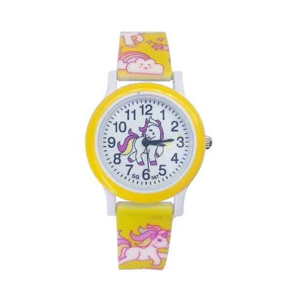 2019 Hot Pony Watch Children Fashion Cute Unicorn Cartoon Girl Boy Child Quartz Clock student Sport kids Watches Baby Watch Gift