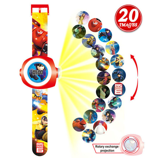 Kid Watches Spiderman Can The Projection Toys for  Boy Girl Children Watch