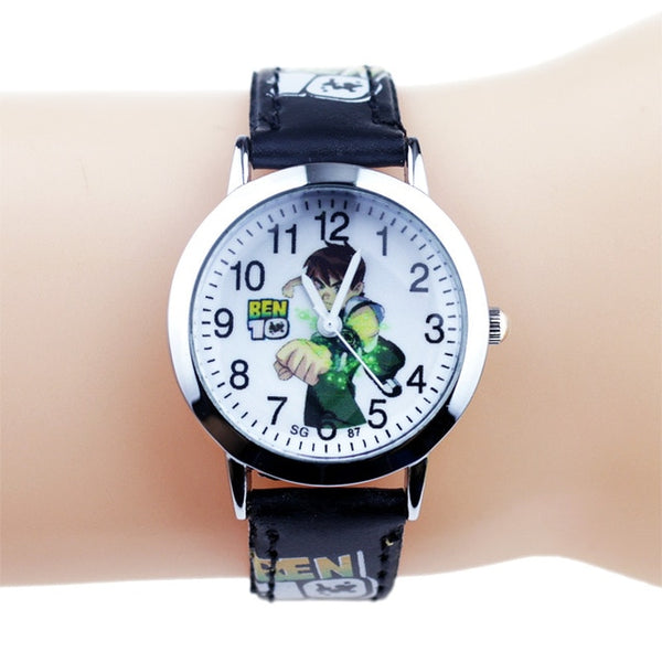 2019 New Cartoon Children Watches Princess Girls Kids Watch Spiderman Boys Students Quartz Clock Fashion Leather Wristwatch