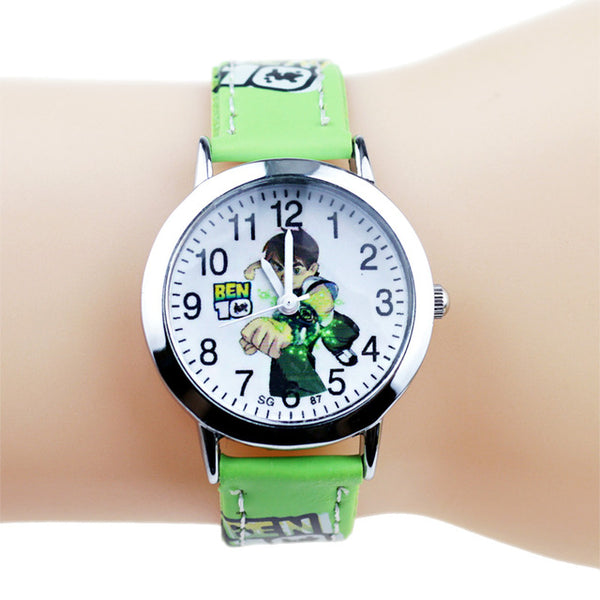 2019 New Cartoon Children Watches Princess Girls Kids Watch Spiderman Boys Students Quartz Clock Fashion Leather Wristwatch