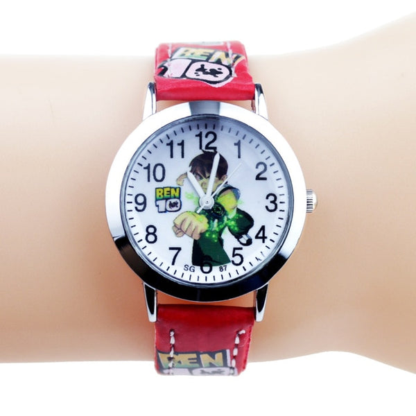 2019 New Cartoon Children Watches Princess Girls Kids Watch Spiderman Boys Students Quartz Clock Fashion Leather Wristwatch