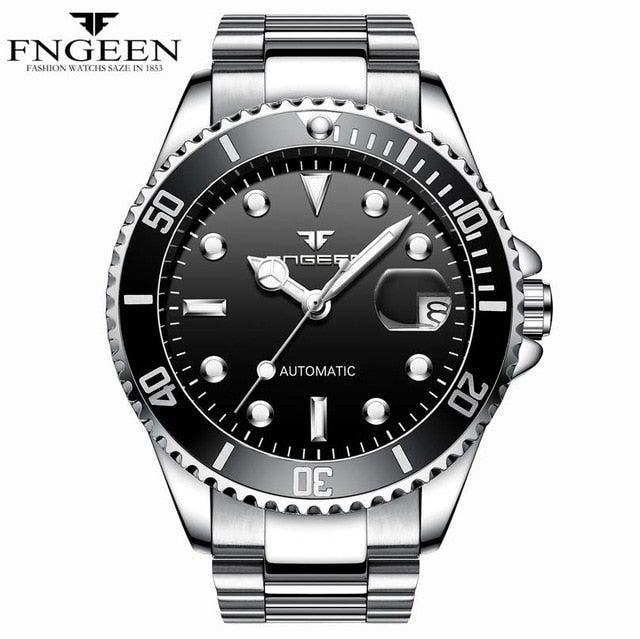 FNGEEN Top Brand Men‘s Fashion Luxury Watch Automatic Mechanical StainlessSteel Waterproof Wrist Male Clock Relogio Masculino