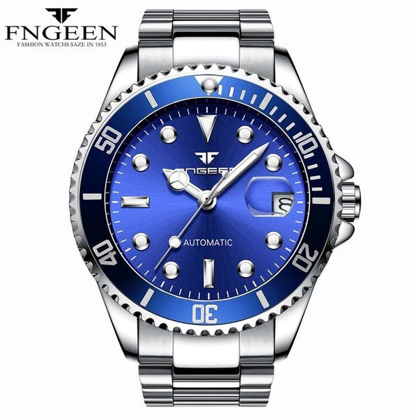 FNGEEN Top Brand Men‘s Fashion Luxury Watch Automatic Mechanical StainlessSteel Waterproof Wrist Male Clock Relogio Masculino