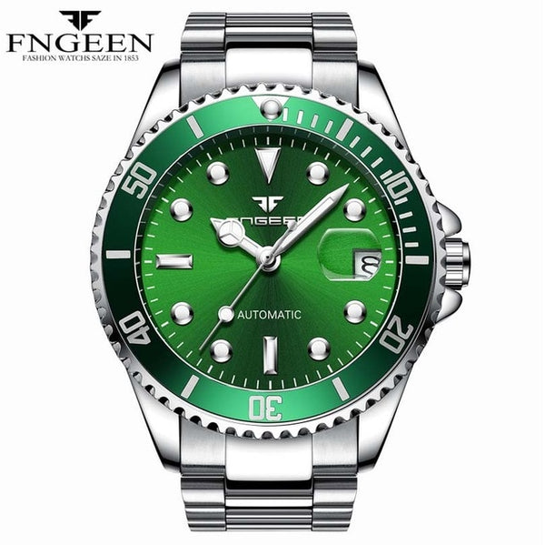 FNGEEN Top Brand Men‘s Fashion Luxury Watch Automatic Mechanical StainlessSteel Waterproof Wrist Male Clock Relogio Masculino