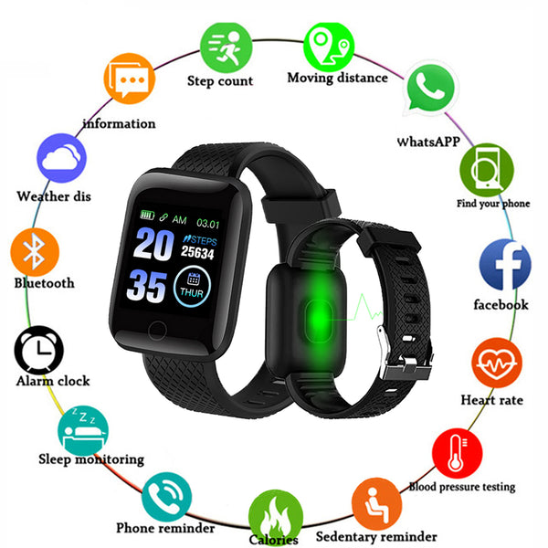 D13 Smart Watches Smart Wristband Heart Rate Watch 116plus Men Women Sports Watches Smart Band Waterproof Smartwatch