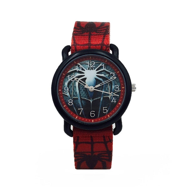 Cartoon Spiderman Kids Watches Boys Canvas Strap Waterproof Quartz Wristwatch Fashion Cool Children Watch Boy montre enfant saat