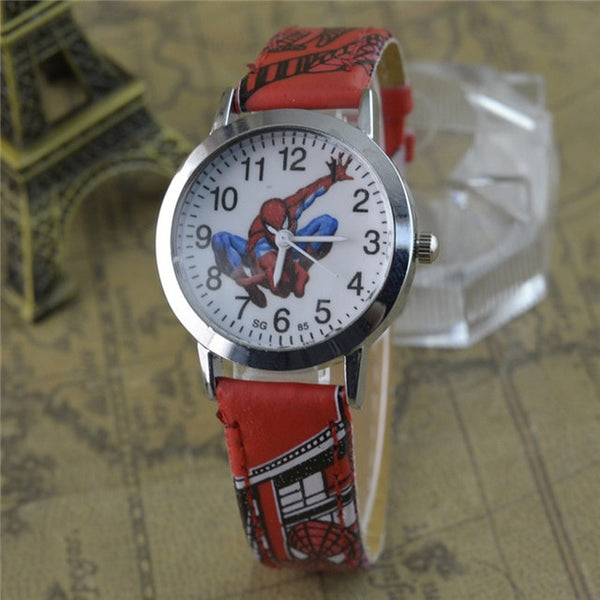 Hot Sale Spiderman Watch kid men Waterproof Watch Kids Watches Leather Quartz Watch Boy girl Gift Children reloj montre relogio