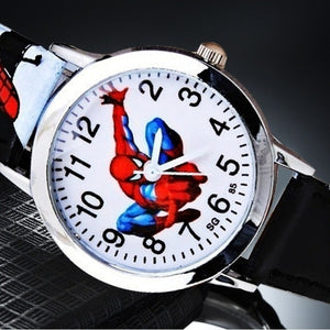 Hot Sale Spiderman Watch kid men Waterproof Watch Kids Watches Leather Quartz Watch Boy girl Gift Children reloj montre relogio