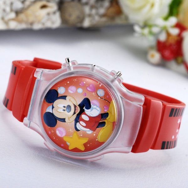 Dropshipping new fashion boys girls watches kids minnie cartoon silicone digital women watch for children christmas gift