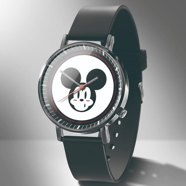 Dropshipping new fashion boys girls watches for kids mickey minnie cartoon women Leather Couple watch children christmas gift