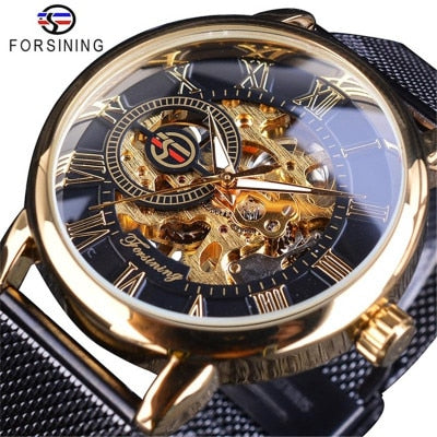 Winner Three Dial Calendar Display Alloy Men Automatic Mechanical Skeleton Wrist Watches Luxury Brand Military Sport Male Clock