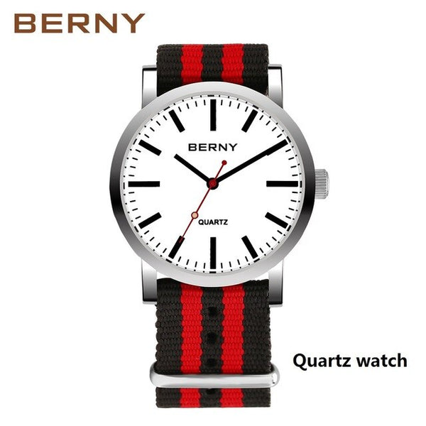 BERNY Automatic Mechanical Watches Men Waterproof Classic Auto Date Watch Men erkek kol saati free shipping Christmas present