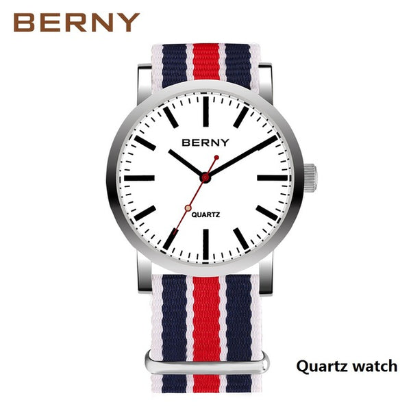 BERNY Automatic Mechanical Watches Men Waterproof Classic Auto Date Watch Men erkek kol saati free shipping Christmas present