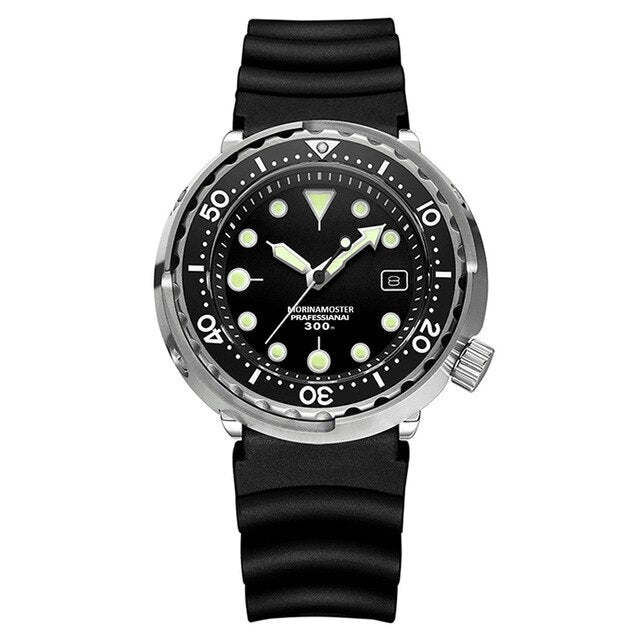 NH35 Mechanical Wristwatch 300m Dive Watch Mechanical Steel Stainless Case Sapphire Glass Automatic Watch Steel Diving