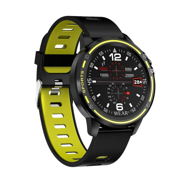 Microwear L8 Full Touch Screen ECG+PPG O2 Monitor IP68 Sports Mode bluetooth Music Control Weather Smart Watch Fitness Men Women