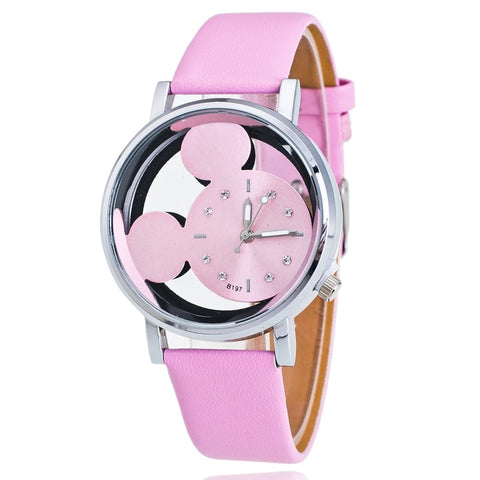 Brand Leather Quartz Watch Women Children Girl Boy Kids Fashion Bracelet Wrist Watch Wristwatches Clock Relogio Feminino Cartoon