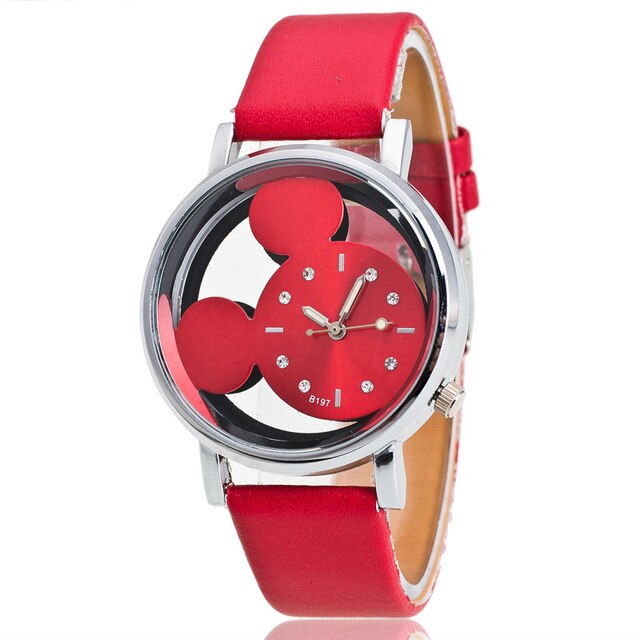 Brand Leather Quartz Watch Women Children Girl Boy Kids Fashion Bracelet Wrist Watch Wristwatches Clock Relogio Feminino Cartoon