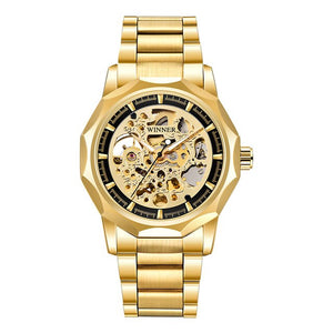 Top Brand Men WINNER Watch Skeleton Automatic Mechanical Watch Cool Skeleton Men Watch Luminous Hands Clock