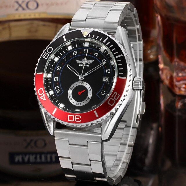 2019 Fashion Winner Men Brand Full Stainless Steel Casual Watch Automatic Mechanical Man Gift Dress Wristwatches Relogio Releges