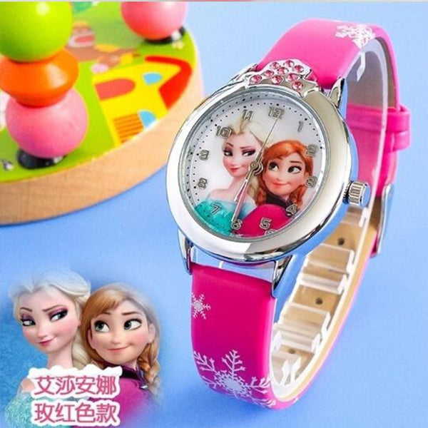 2019 New relojes Cartoon Children Watch Princess Watches Fashion Kids Cute Rubber Leather Hot Quartz Watch Girl Relogio Feminino