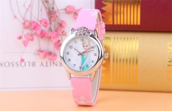 2019 New relojes Cartoon Children Watch Princess Watches Fashion Kids Cute Rubber Leather Hot Quartz Watch Girl Relogio Feminino