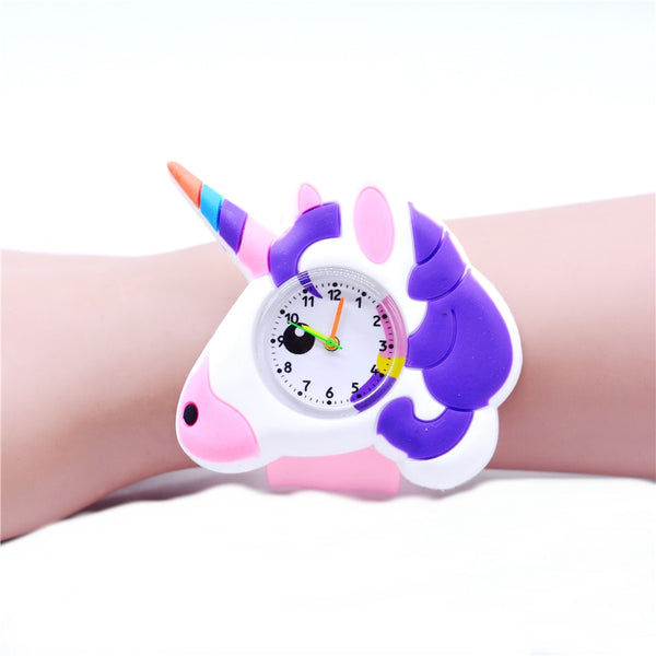 Baby Girl Watch Beautiful Unicorn Watches for Girls Boys Kids Plastic Clock Children Wristwatch Toy