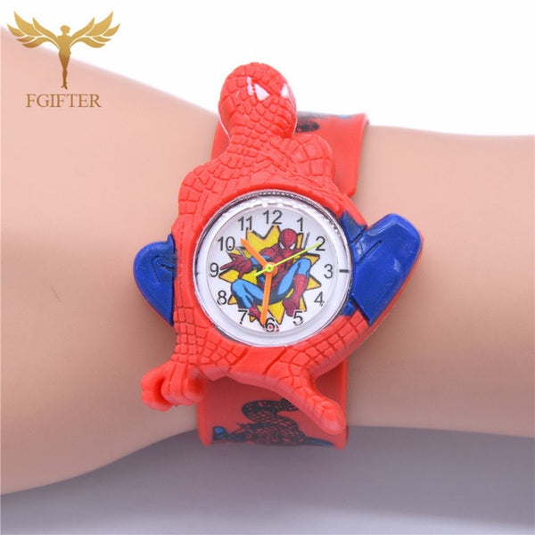 Cute Kids Toys Plastic Watches Rubber Automatic Belt Cartoon Clock Electronic Watch 1-7 years old Boy Girl Children Toy Gifts