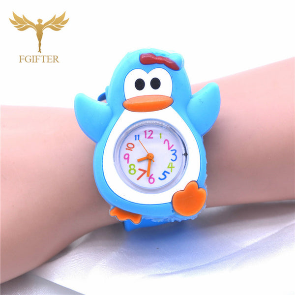 Cute Kids Toys Plastic Watches Rubber Automatic Belt Cartoon Clock Electronic Watch 1-7 years old Boy Girl Children Toy Gifts