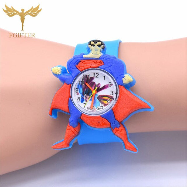 Cute Kids Toys Plastic Watches Rubber Automatic Belt Cartoon Clock Electronic Watch 1-7 years old Boy Girl Children Toy Gifts