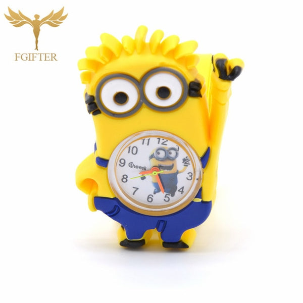 Cute Kids Toys Plastic Watches Rubber Automatic Belt Cartoon Clock Electronic Watch 1-7 years old Boy Girl Children Toy Gifts