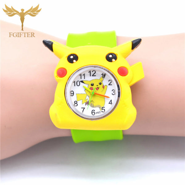 Cute Kids Toys Plastic Watches Rubber Automatic Belt Cartoon Clock Electronic Watch 1-7 years old Boy Girl Children Toy Gifts