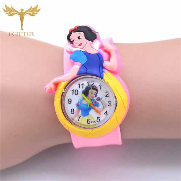 Cute Kids Toys Plastic Watches Rubber Automatic Belt Cartoon Clock Electronic Watch 1-7 years old Boy Girl Children Toy Gifts