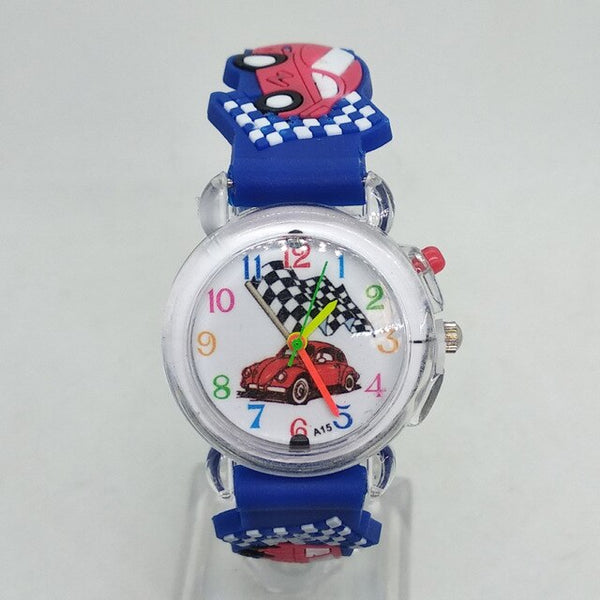 Glow Light Flash Spiderman Children Watch 3D Car Kids Watches Girls Boys Child Clock Baby Birthday Gift Reloj infantil