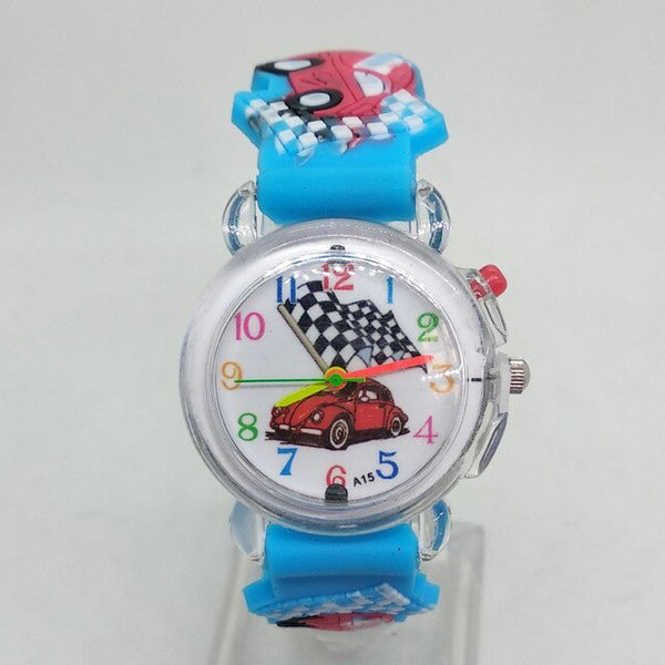 Glow Light Flash Spiderman Children Watch 3D Car Kids Watches Girls Boys Child Clock Baby Birthday Gift Reloj infantil