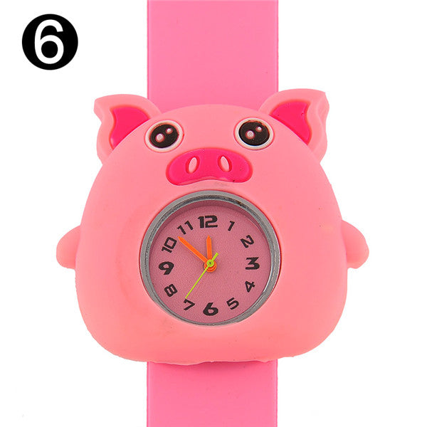 Fashion 3D Cartoon Slap Watch Sports Brand Quartz Wristwatches For Children Baby Gift Kids Student Quartz Watch Clock Relogio