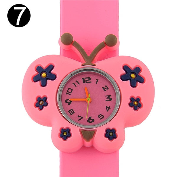 Fashion 3D Cartoon Slap Watch Sports Brand Quartz Wristwatches For Children Baby Gift Kids Student Quartz Watch Clock Relogio