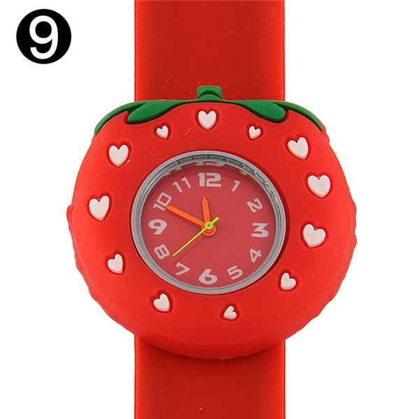 Fashion 3D Cartoon Slap Watch Sports Brand Quartz Wristwatches For Children Baby Gift Kids Student Quartz Watch Clock Relogio