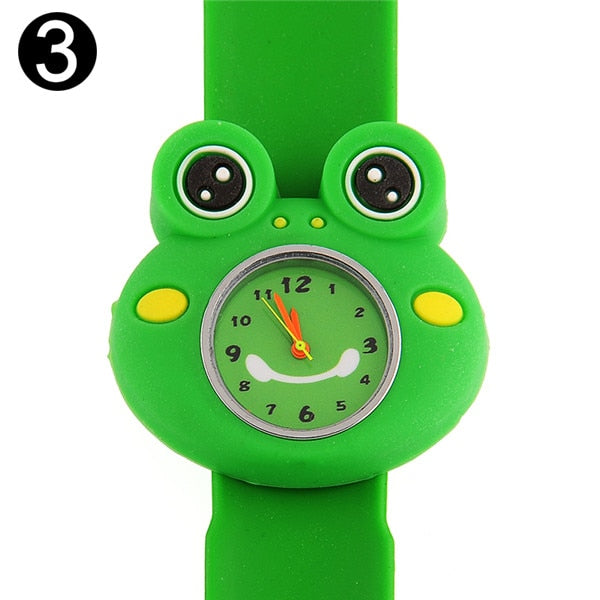 Fashion 3D Cartoon Slap Watch Sports Brand Quartz Wristwatches For Children Baby Gift Kids Student Quartz Watch Clock Relogio