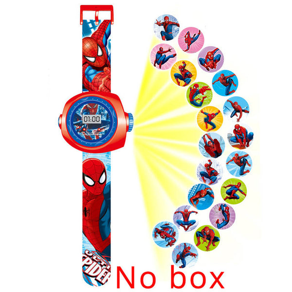 JOYROX Princess Spiderman Kids Watches Projection Cartoon Pattern Digital Child watch For Boys Girls LED Display Clock Relogio