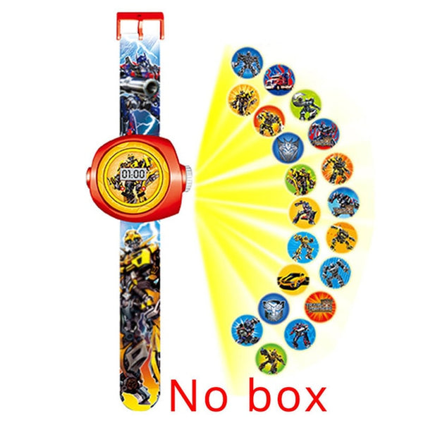 JOYROX Princess Spiderman Kids Watches Projection Cartoon Pattern Digital Child watch For Boys Girls LED Display Clock Relogio