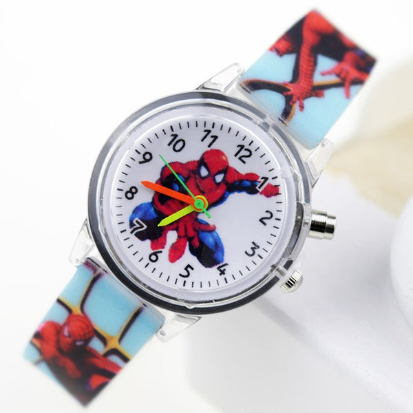 Princess Elsa Children Watches Spiderman Colorful Light Source Boys Watch Girls Kids Party Gift Clock Wrist Relogio Feminino