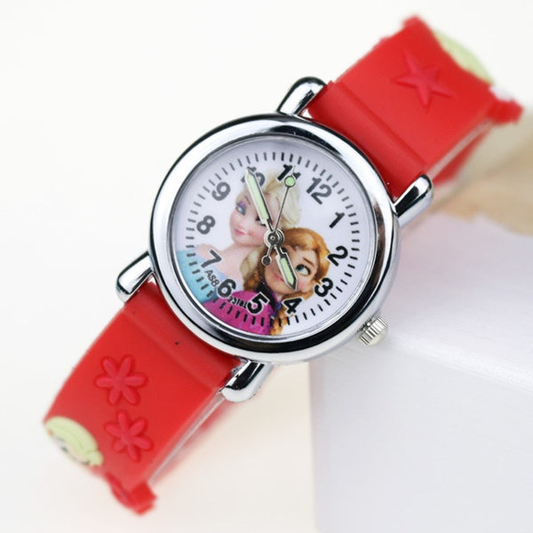 Princess Elsa Children Watches Spiderman Colorful Light Source Boys Watch Girls Kids Party Gift Clock Wrist Relogio Feminino