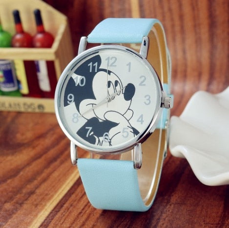 Hot Sales Lovely Mickey Children's Watches Girls Boys Gift Fashion Crystal Dress Children Quartz Wristwatches Kids Watch Clock