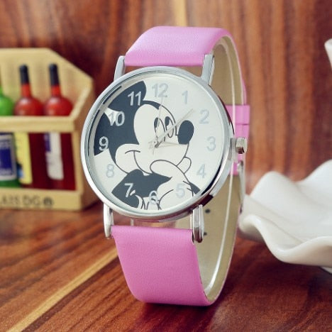 Hot Sales Lovely Mickey Children's Watches Girls Boys Gift Fashion Crystal Dress Children Quartz Wristwatches Kids Watch Clock