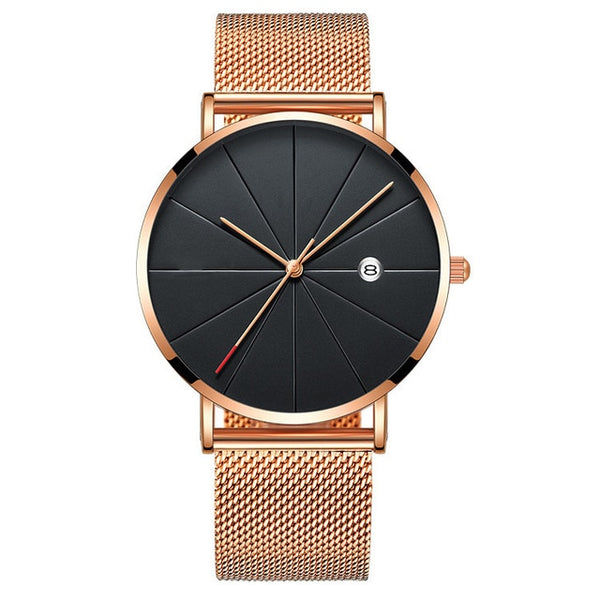 Man Watch 2019 Luxury Gold Men Watches Ultra thin Mens Watches Stainless Steel Mesh Belt Quartz Wristwatches horloge mannen